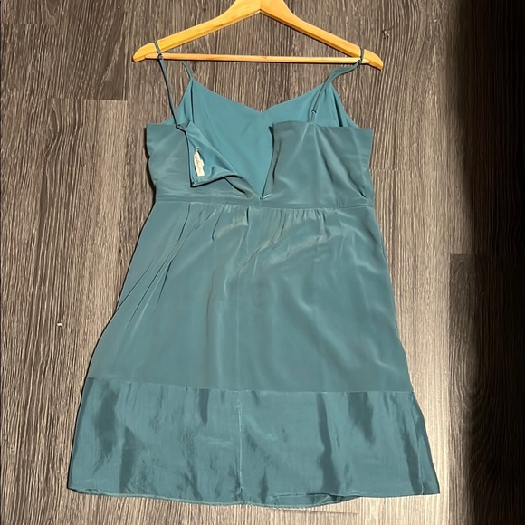 Elegant Teal Spaghetti Strap Dress - Picture 6 of 6